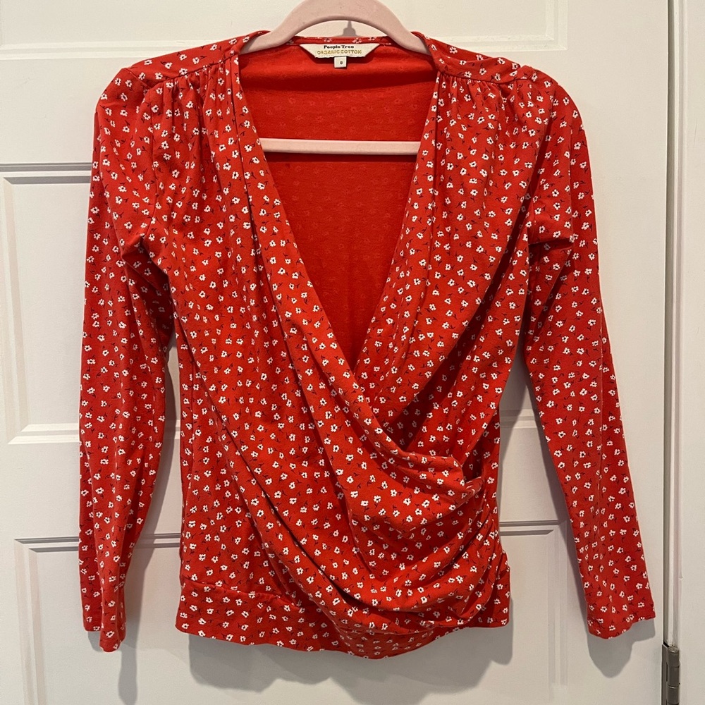 People Tree Organic Cotton Wrap Sweater